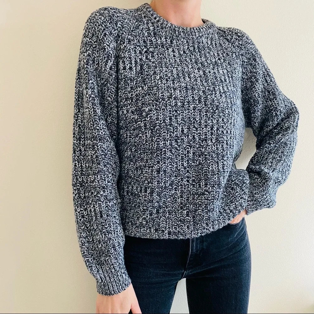 Vintage Nuovo long sleeve crew neck wool blend pullover sweater - Picture 3 of 8